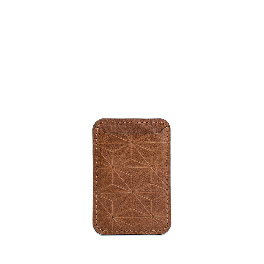 Leather Wallet compatible with MagSafe - Geometric Flower