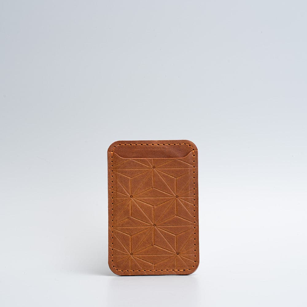 Leather Wallet compatible with MagSafe - Geometric Flower