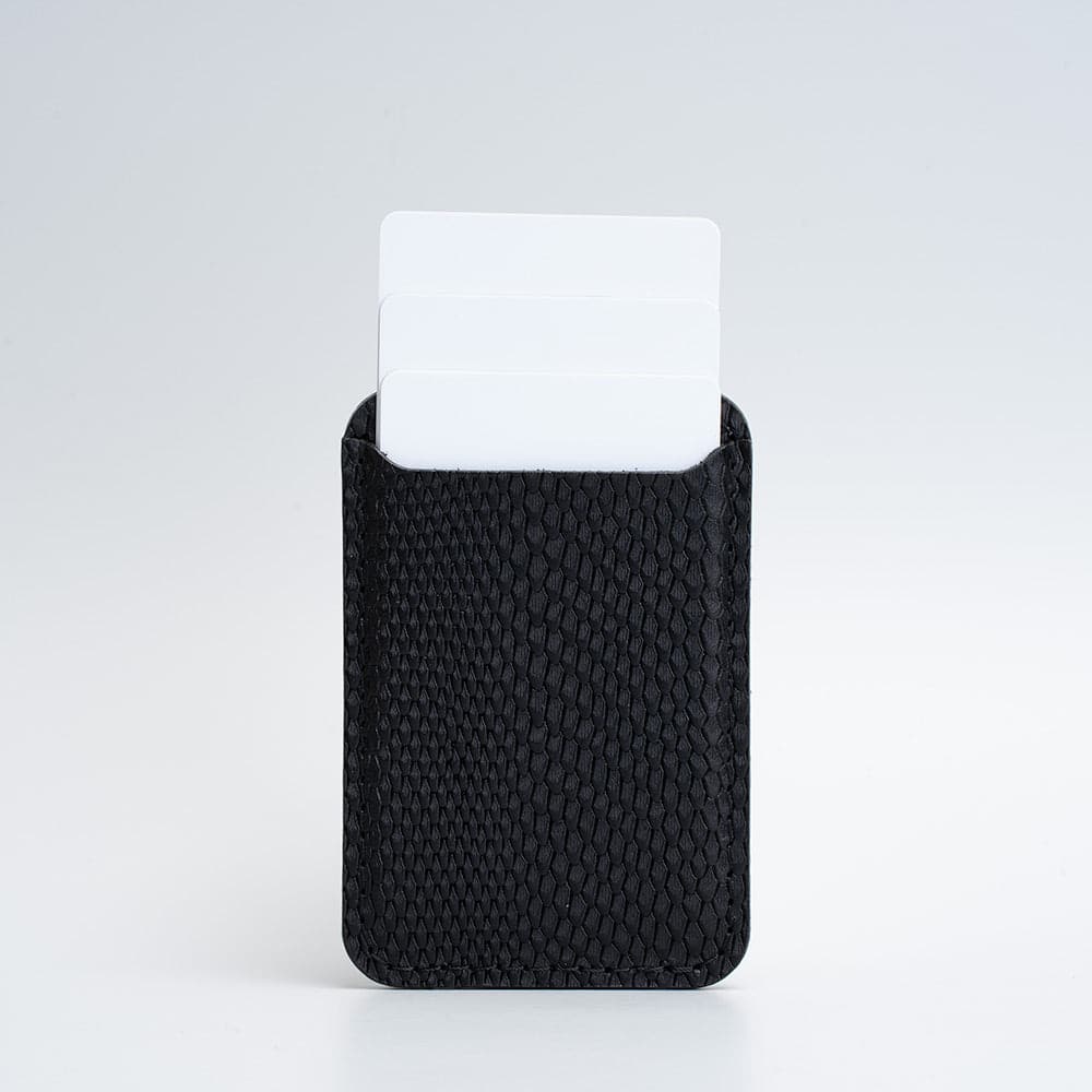 Leather Wallet compatible with MagSafe - Embossed Snake Print