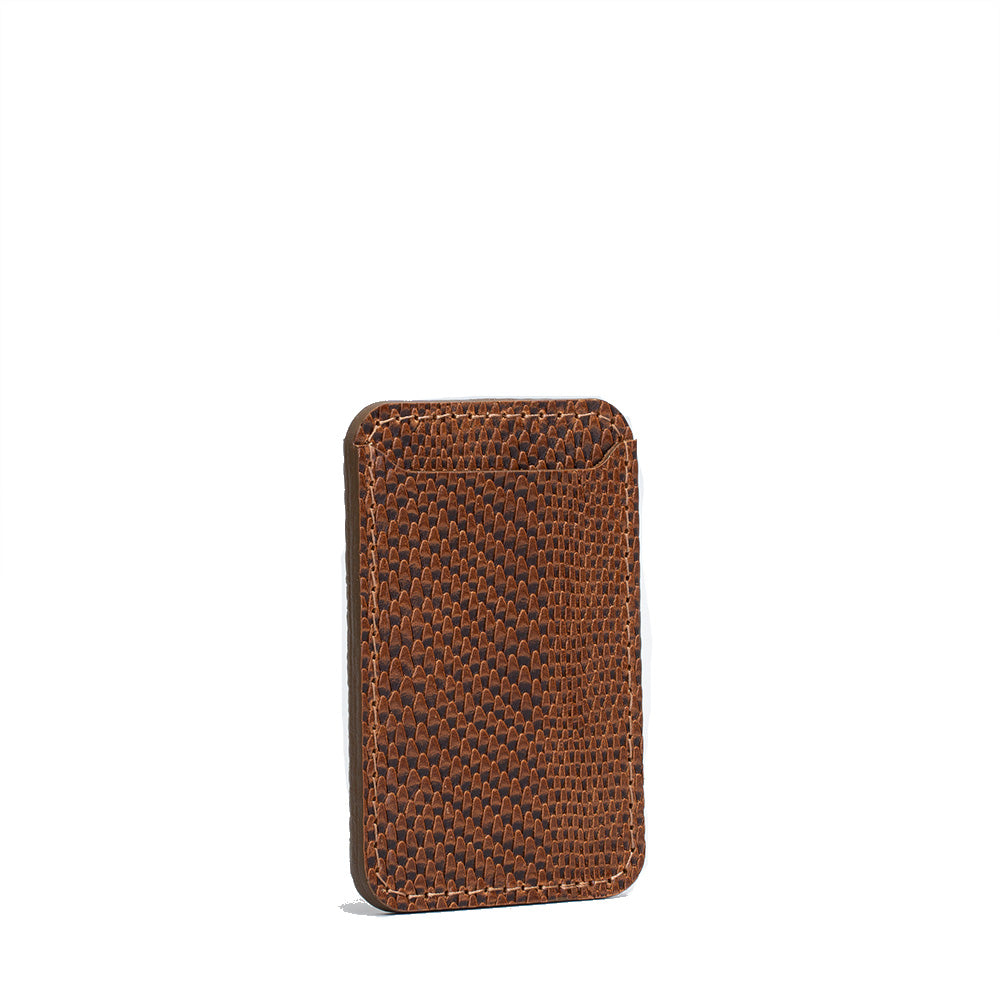 Leather Wallet compatible with MagSafe - Embossed Snake Print